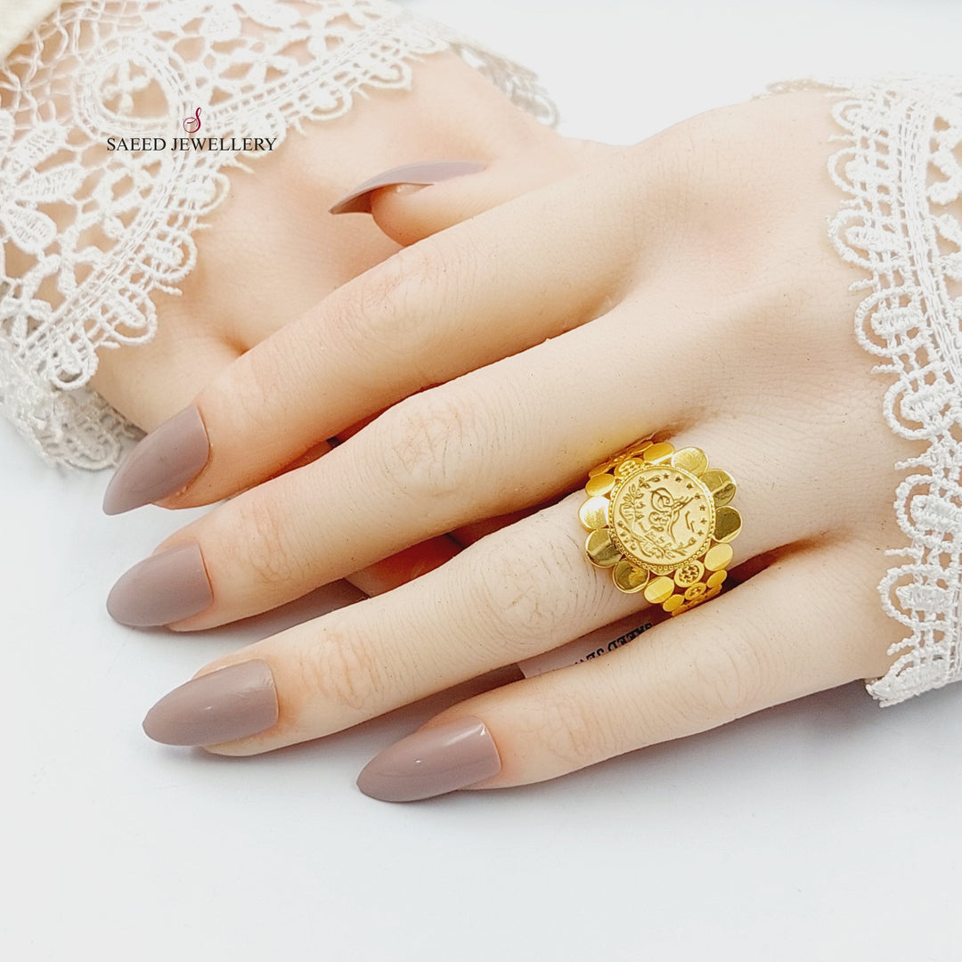 Rashadi Ring Made of 21K Gold by Saeed Jewelry 