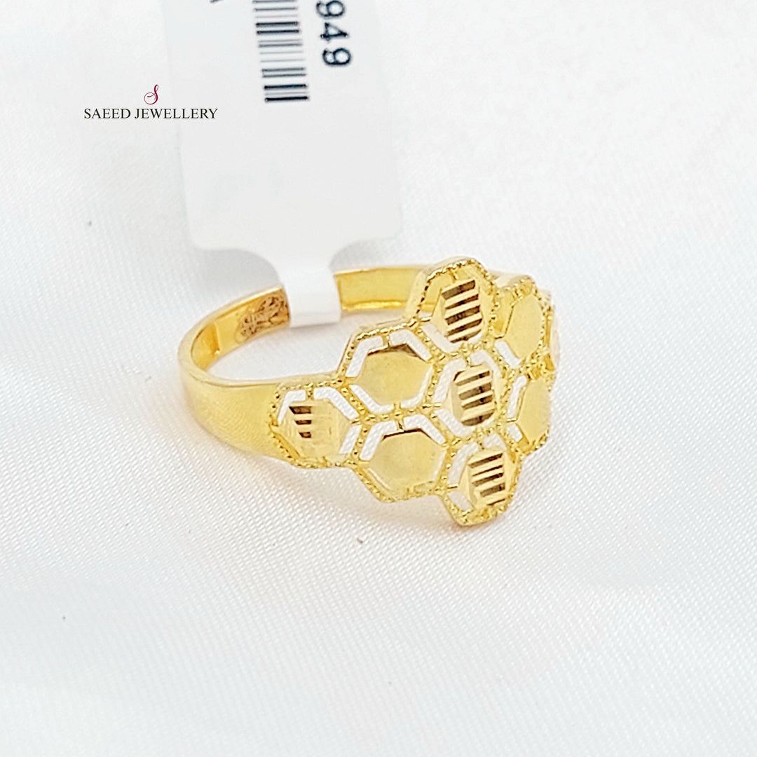 21K خاتم معين-مجوهرات الشيخ سعيد-Saeed Jewelry 