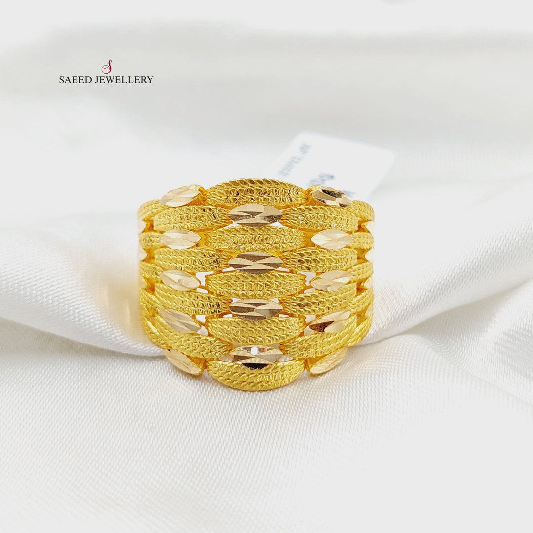 21K Gold Rope Ring by Saeed Jewelry - Image 1