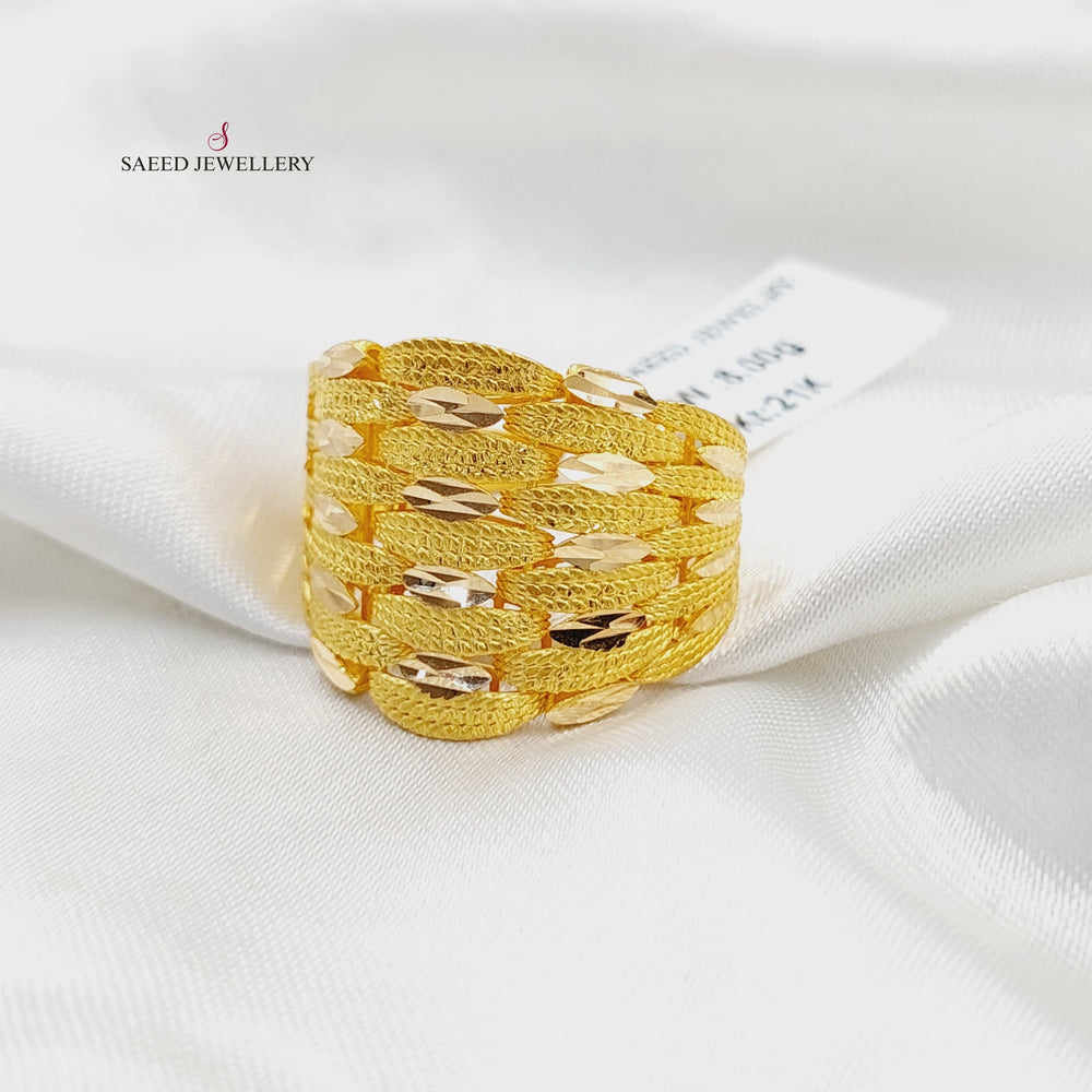 21K Gold Rope Ring by Saeed Jewelry - Image 2