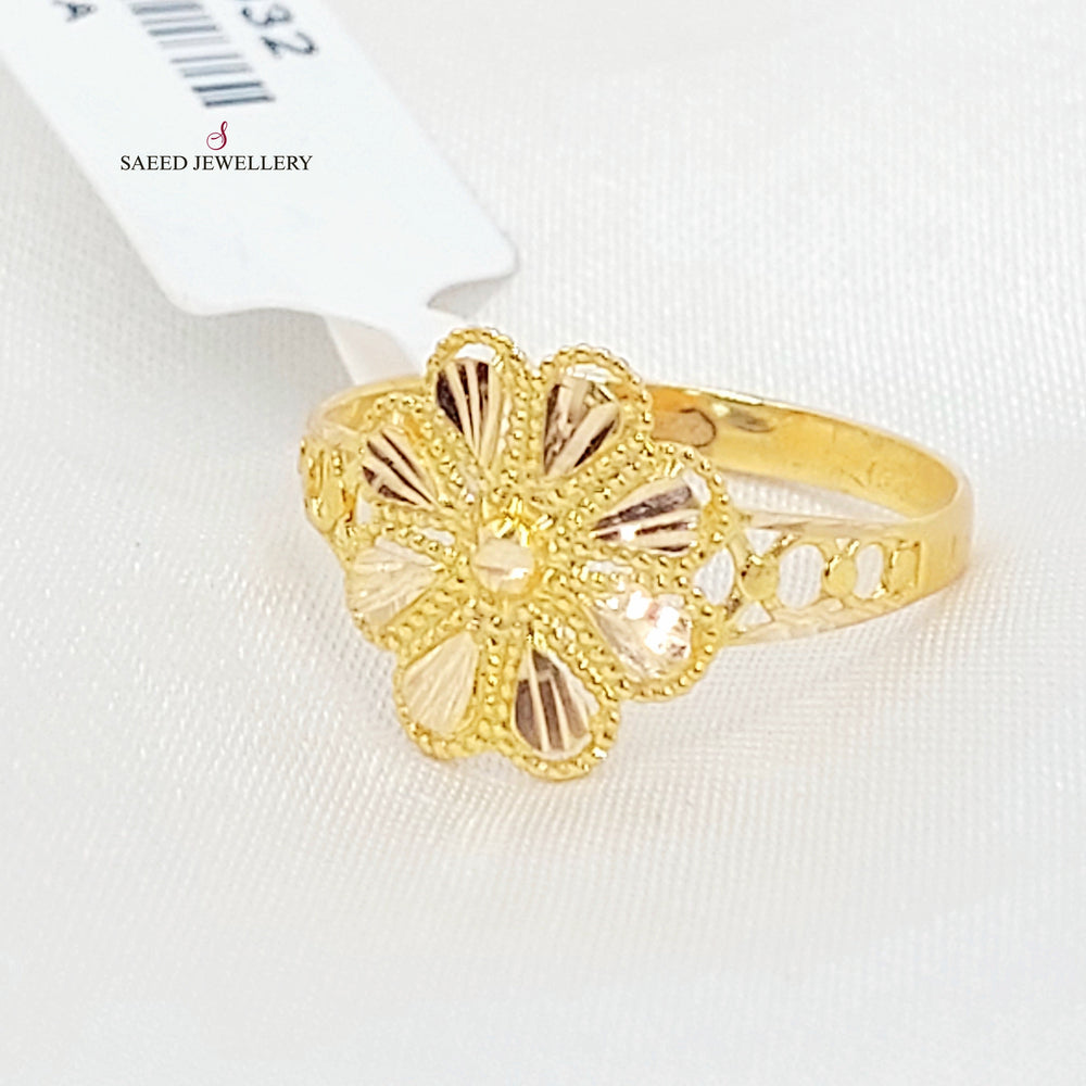 Rose Ring Made of 21K Gold by Saeed Jewelry 