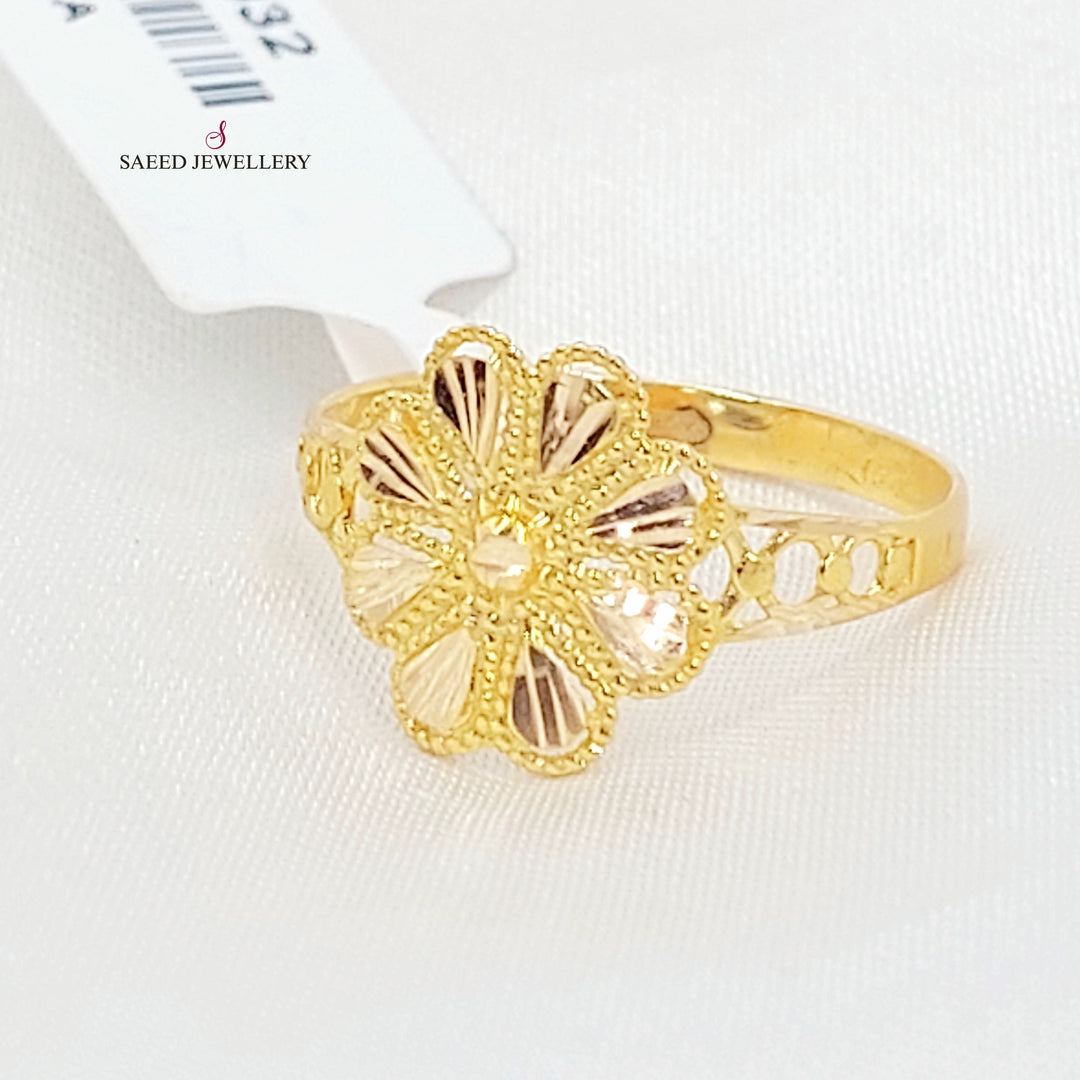 Rose Ring Made of 21K Gold by Saeed Jewelry 