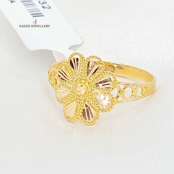 Rose Ring Made of 21K Gold by Saeed Jewelry 