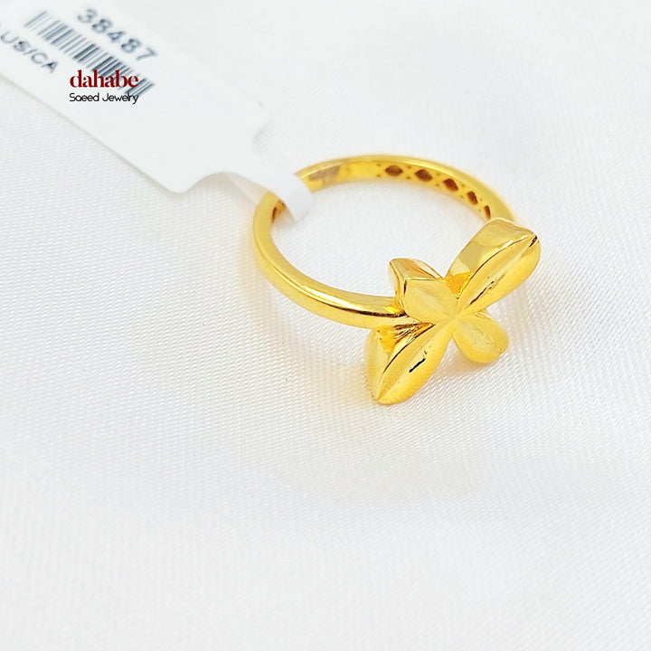Rose Ring Made of 21K Gold by Saeed Jewelry 