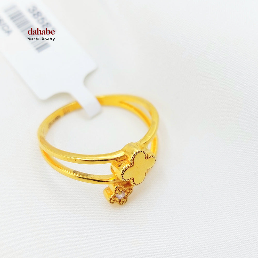 21K Gold Floral Ring
