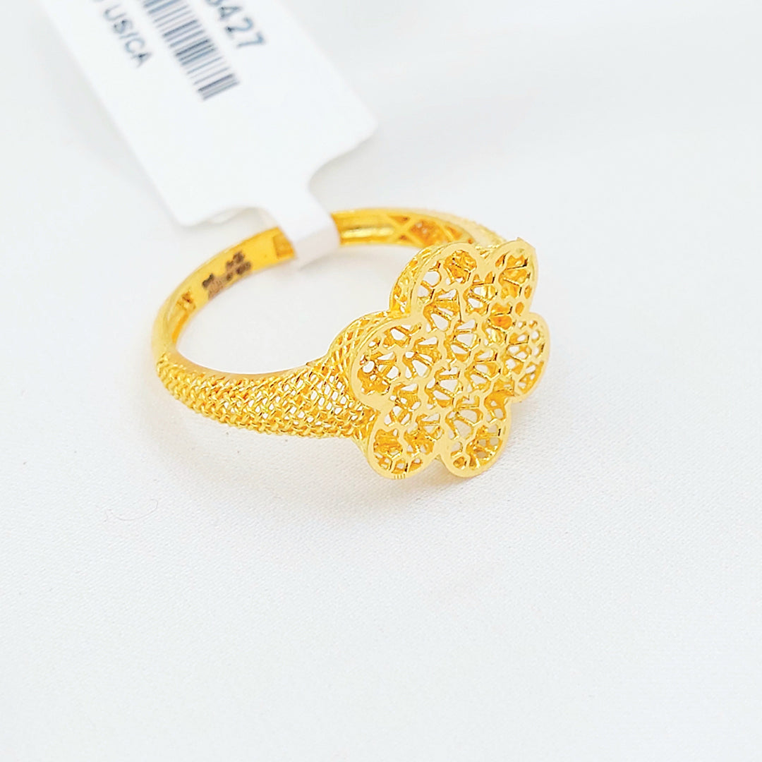 Rose Ring Made of 21K Gold by Saeed Jewelry 