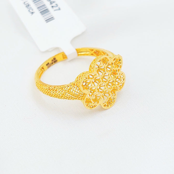 Rose Ring Made of 21K Gold by Saeed Jewelry 