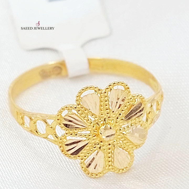 Rose Ring Made of 21K Gold by Saeed Jewelry 