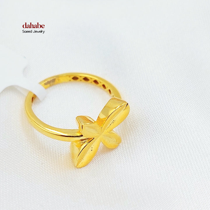 Rose Ring Made of 21K Gold by Saeed Jewelry 