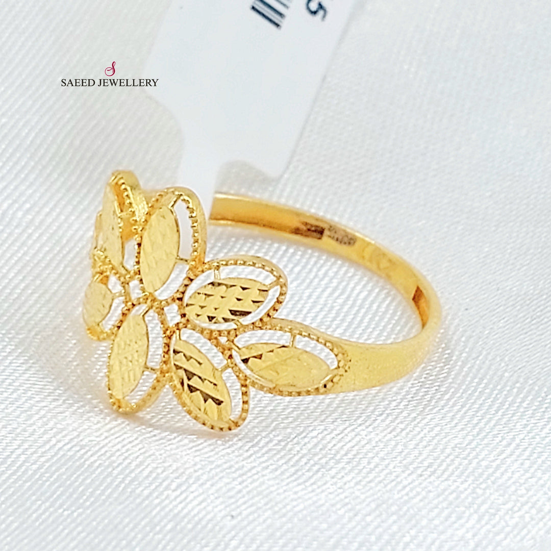 Rose Ring Made of 21K Gold by Saeed Jewelry 