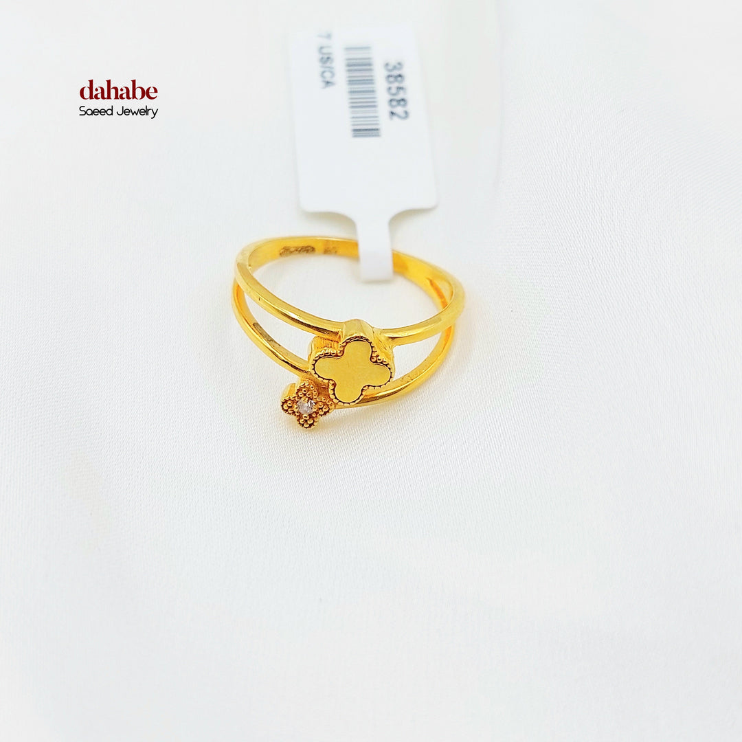 21K Gold Floral Ring