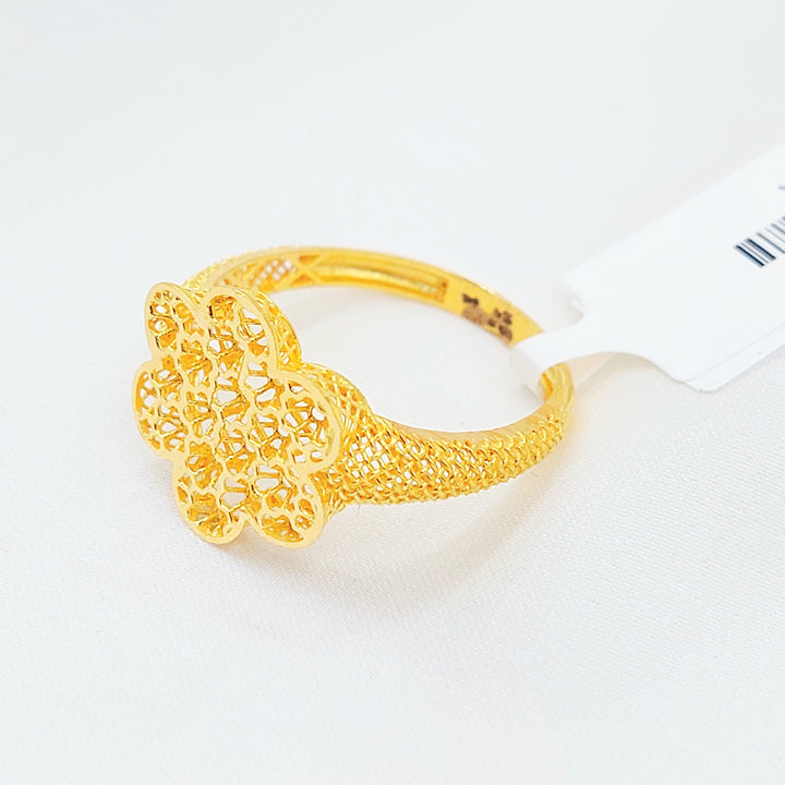Rose Ring Made of 21K Gold by Saeed Jewelry 