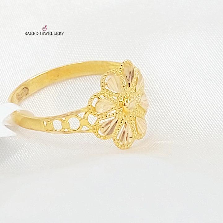 Rose Ring Made of 21K Gold by Saeed Jewelry 