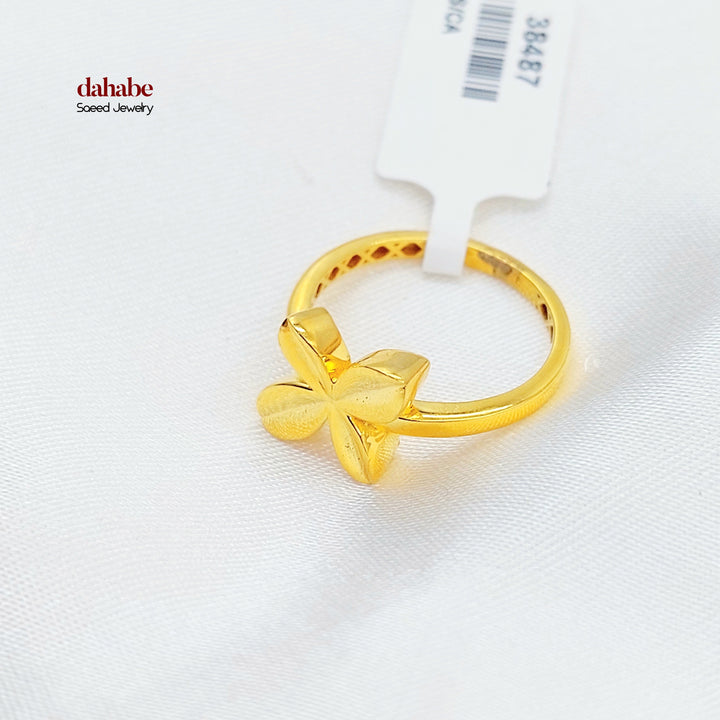 Rose Ring Made of 21K Gold by Saeed Jewelry 