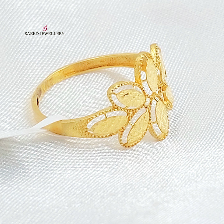 Rose Ring Made of 21K Gold by Saeed Jewelry 