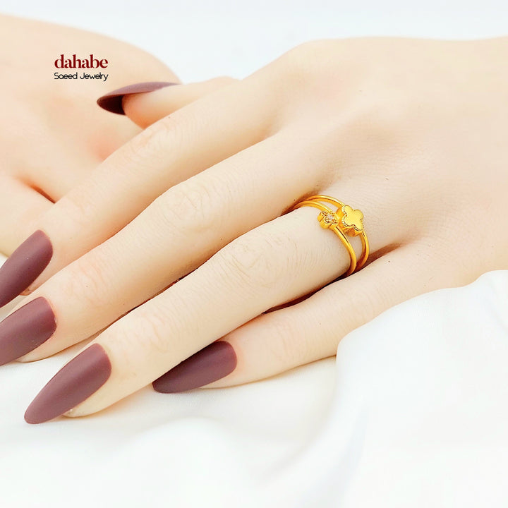 21K Gold Floral Ring