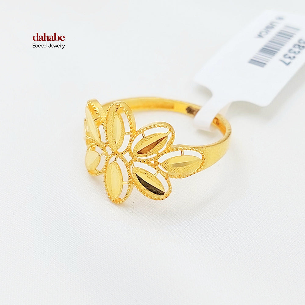 Rose Ring Made of 21K Gold by Saeed Jewelry 