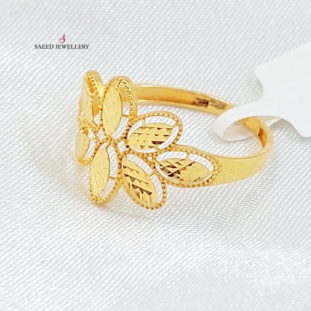 Rose Ring Made of 21K Gold by Saeed Jewelry 