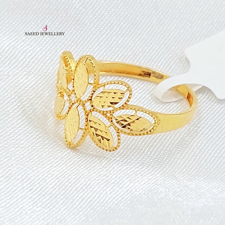 Rose Ring Made of 21K Gold by Saeed Jewelry 