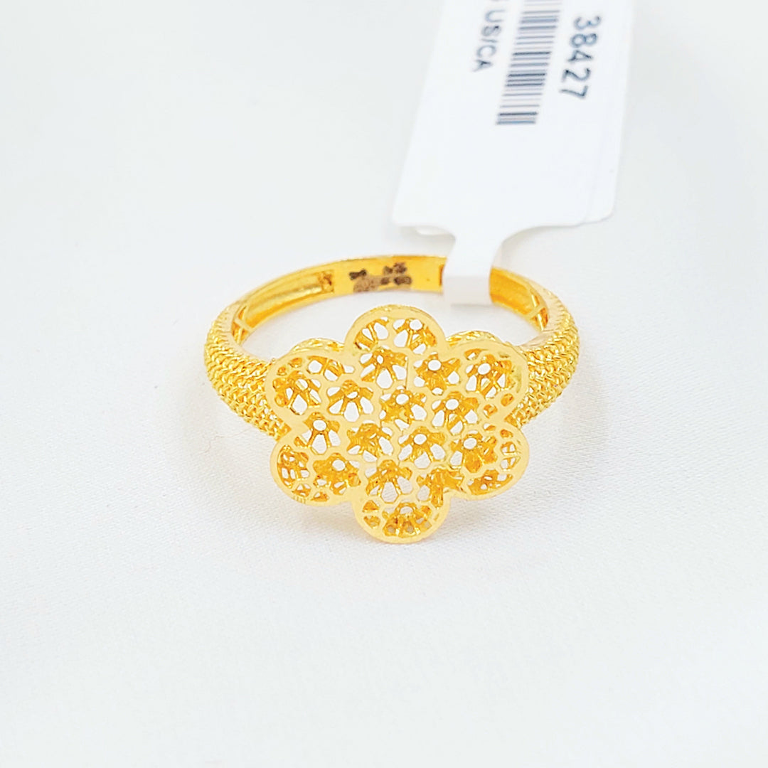 Rose Ring Made of 21K Gold by Saeed Jewelry 