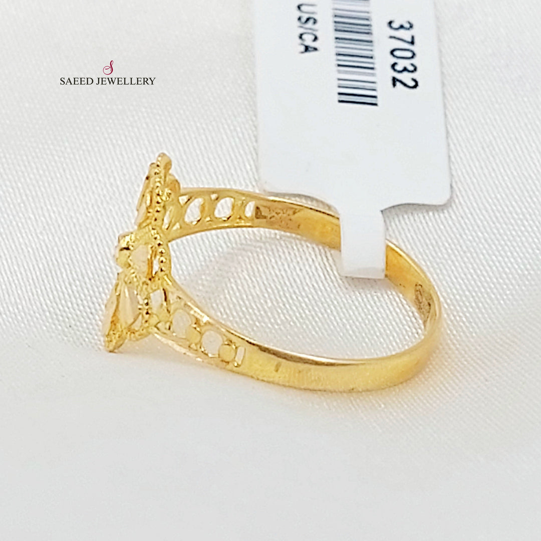 Rose Ring Made of 21K Gold by Saeed Jewelry 