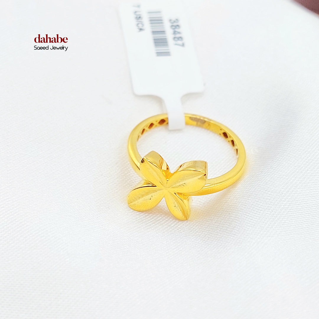 Rose Ring Made of 21K Gold by Saeed Jewelry 