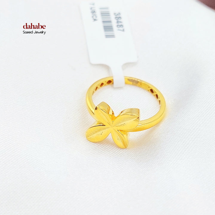 Rose Ring Made of 21K Gold by Saeed Jewelry 