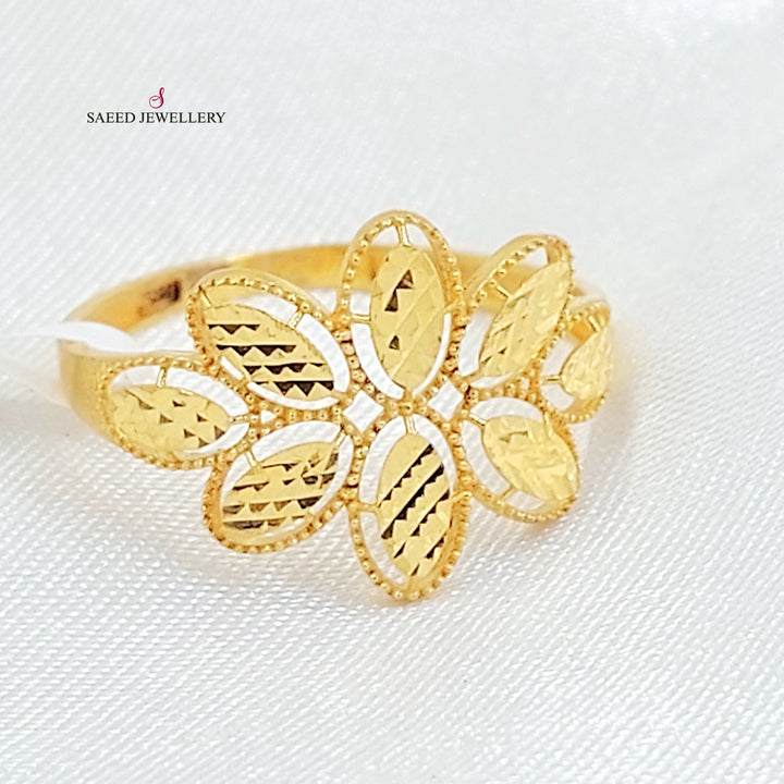 Rose Ring Made of 21K Gold by Saeed Jewelry 