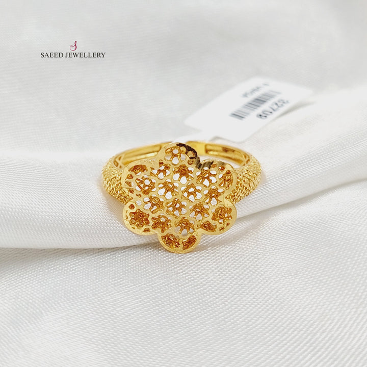 21K Gold Rose Ring by Saeed Jewelry - Image 3