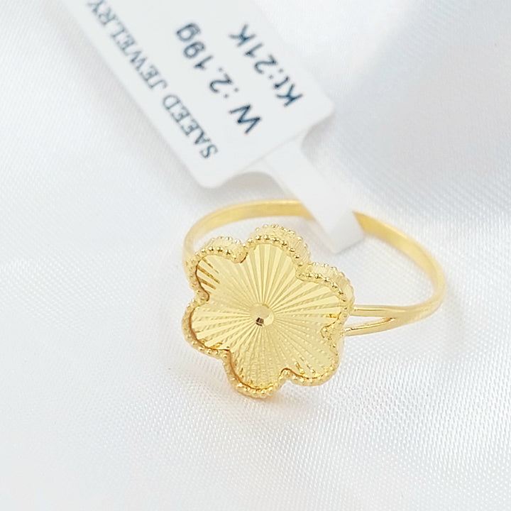 Rose Ring Made of 21K Gold by Saeed Jewelry 