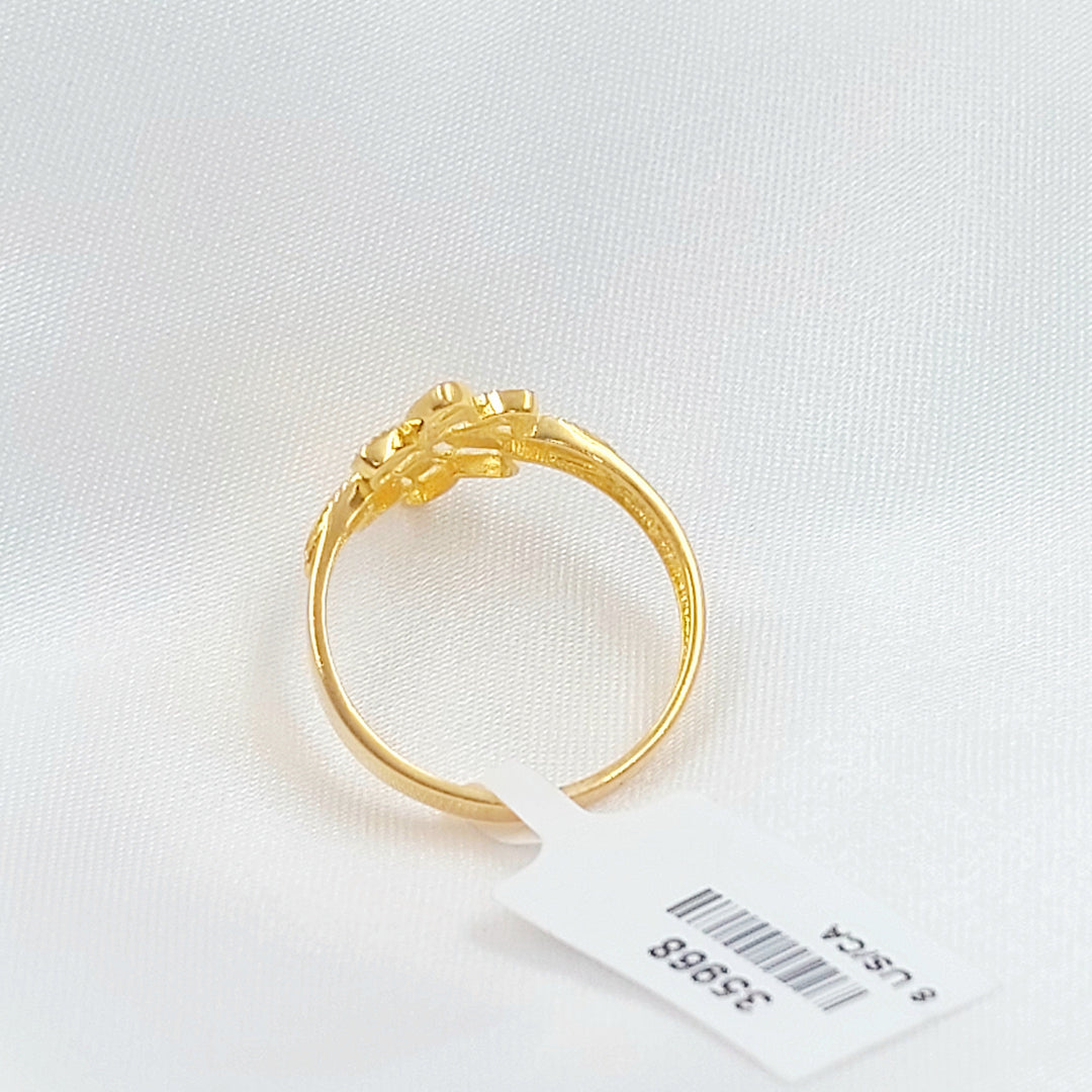 21K خاتم وردة-مجوهرات الشيخ سعيد-Saeed Jewelry 