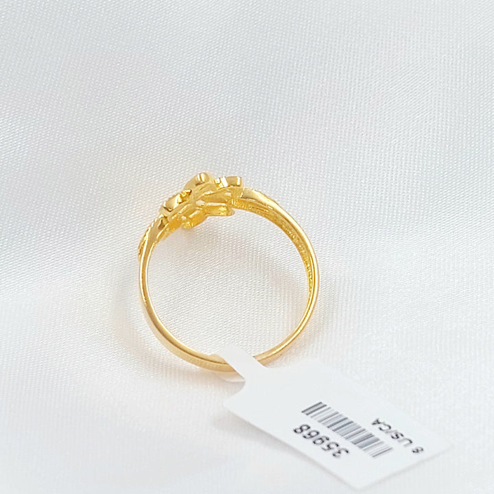 21K خاتم وردة-مجوهرات الشيخ سعيد-Saeed Jewelry 