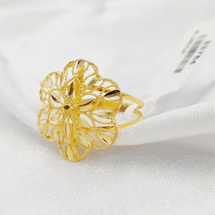21K خاتم وردة-مجوهرات الشيخ سعيد-Saeed Jewelry 