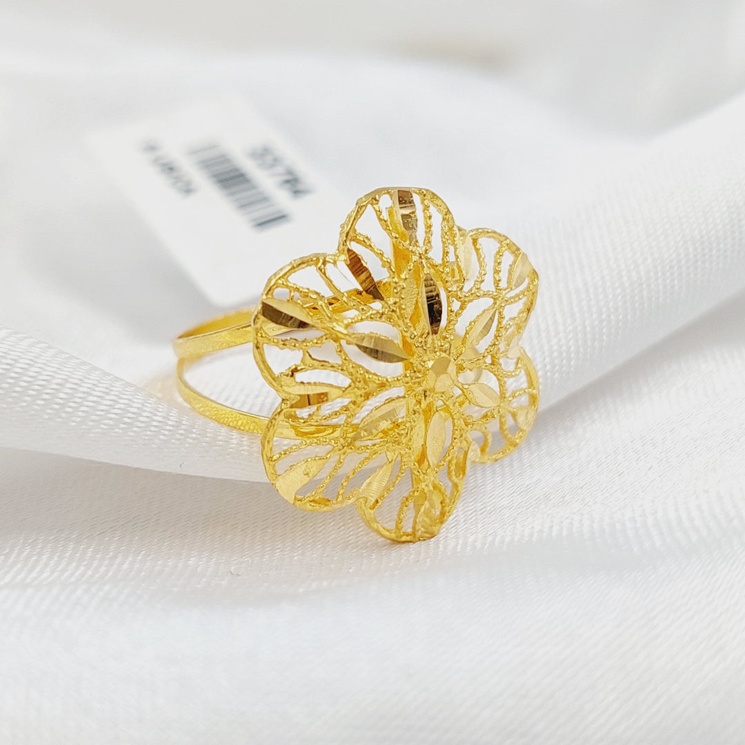 21K خاتم وردة-مجوهرات الشيخ سعيد-Saeed Jewelry 