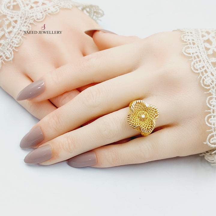 21K Gold Rose Ring by Saeed Jewelry - Image 5