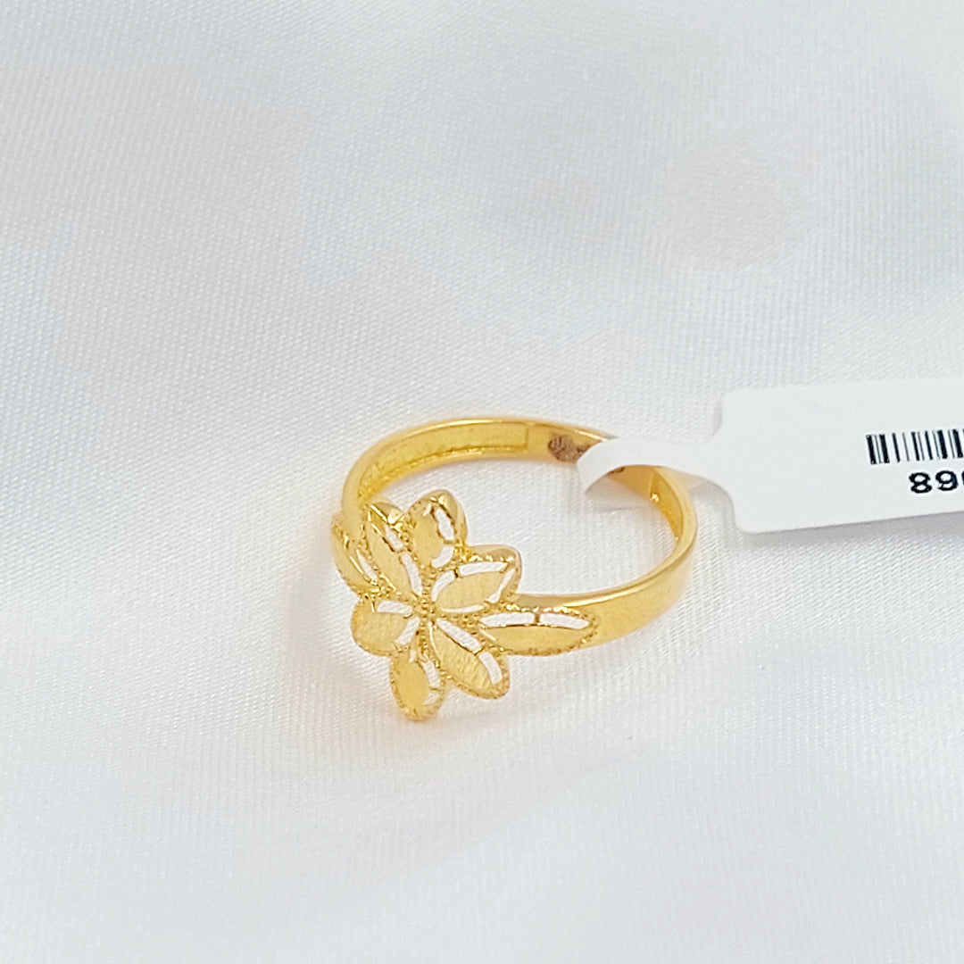 21K خاتم وردة-مجوهرات الشيخ سعيد-Saeed Jewelry 