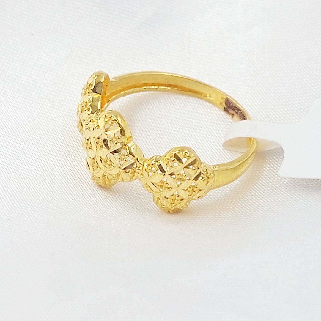 Rose Ring Made of 21K Gold by Saeed Jewelry 