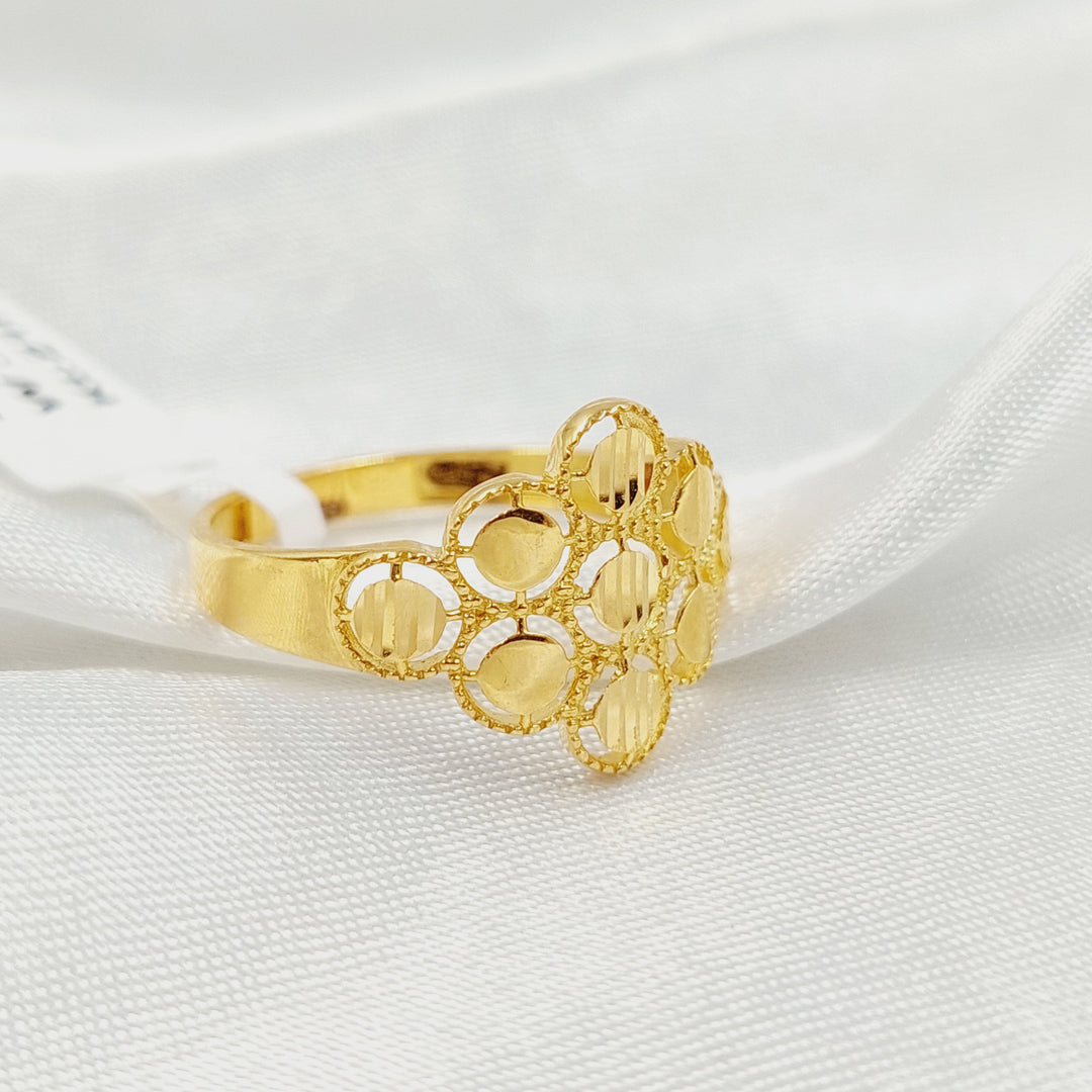 21K خاتم وردة-مجوهرات الشيخ سعيد-Saeed Jewelry 