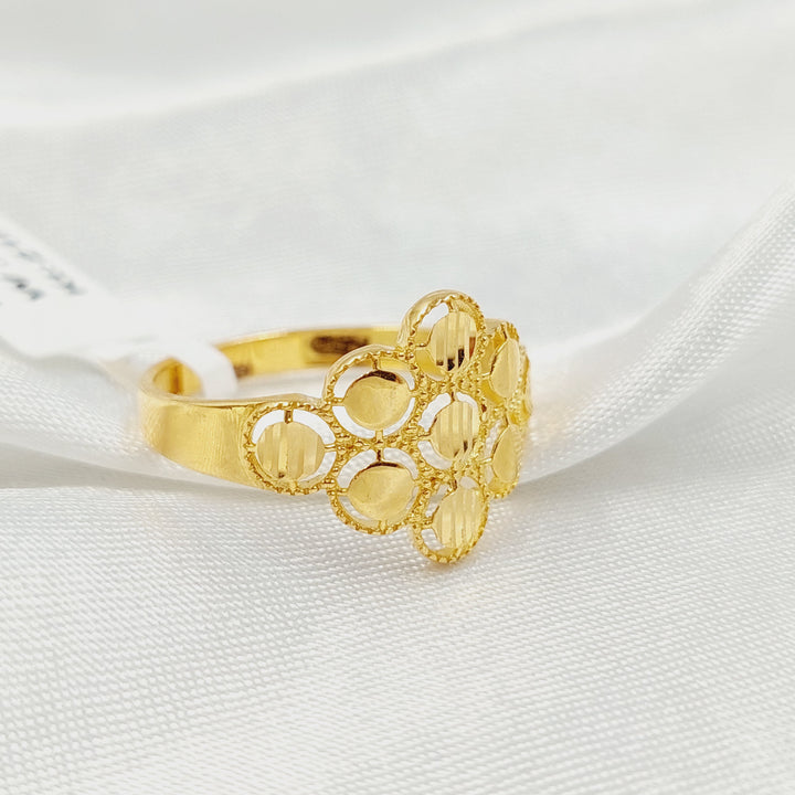 21K خاتم وردة-مجوهرات الشيخ سعيد-Saeed Jewelry 