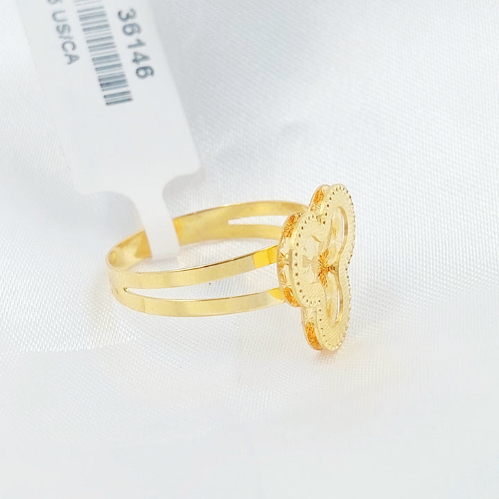 Rose Ring Made of 21K Gold by Saeed Jewelry 