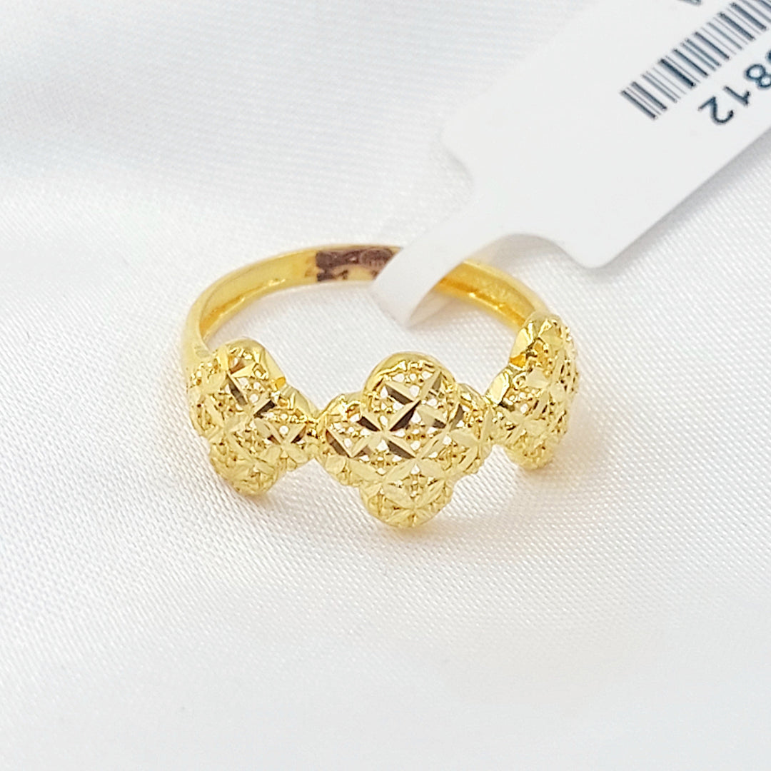 Rose Ring Made of 21K Gold by Saeed Jewelry 