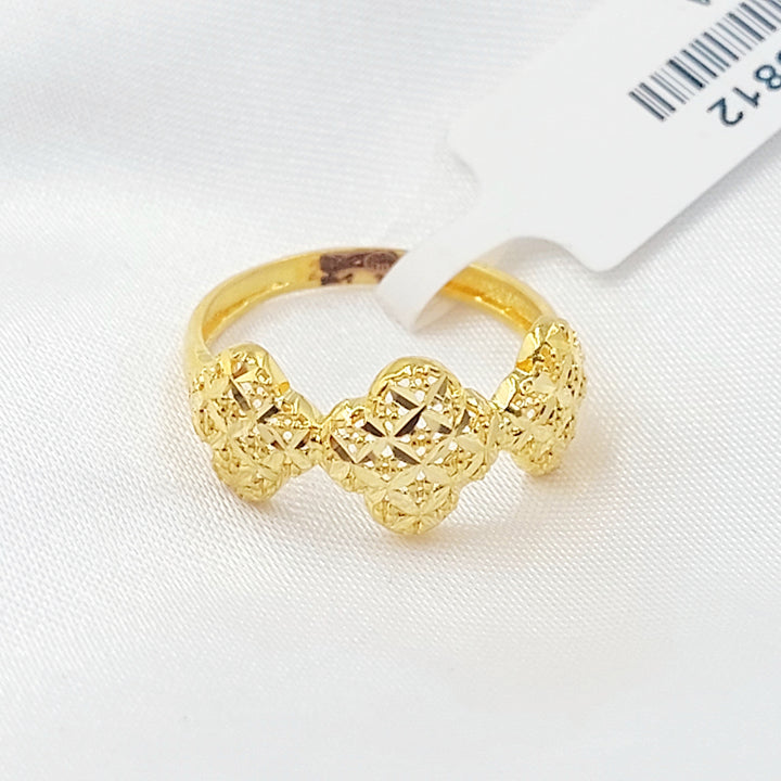 Rose Ring Made of 21K Gold by Saeed Jewelry 
