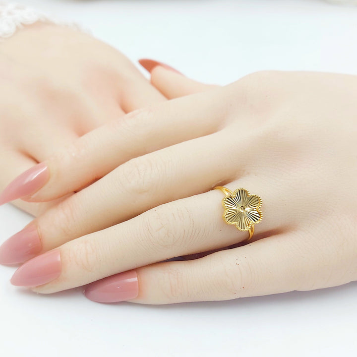 Rose Ring Made of 21K Gold by Saeed Jewelry 