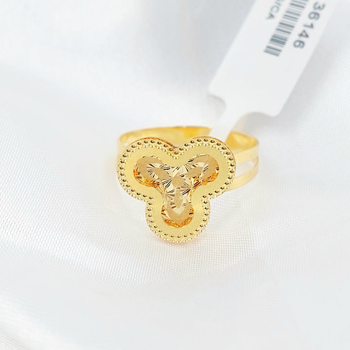 Rose Ring Made of 21K Gold by Saeed Jewelry 
