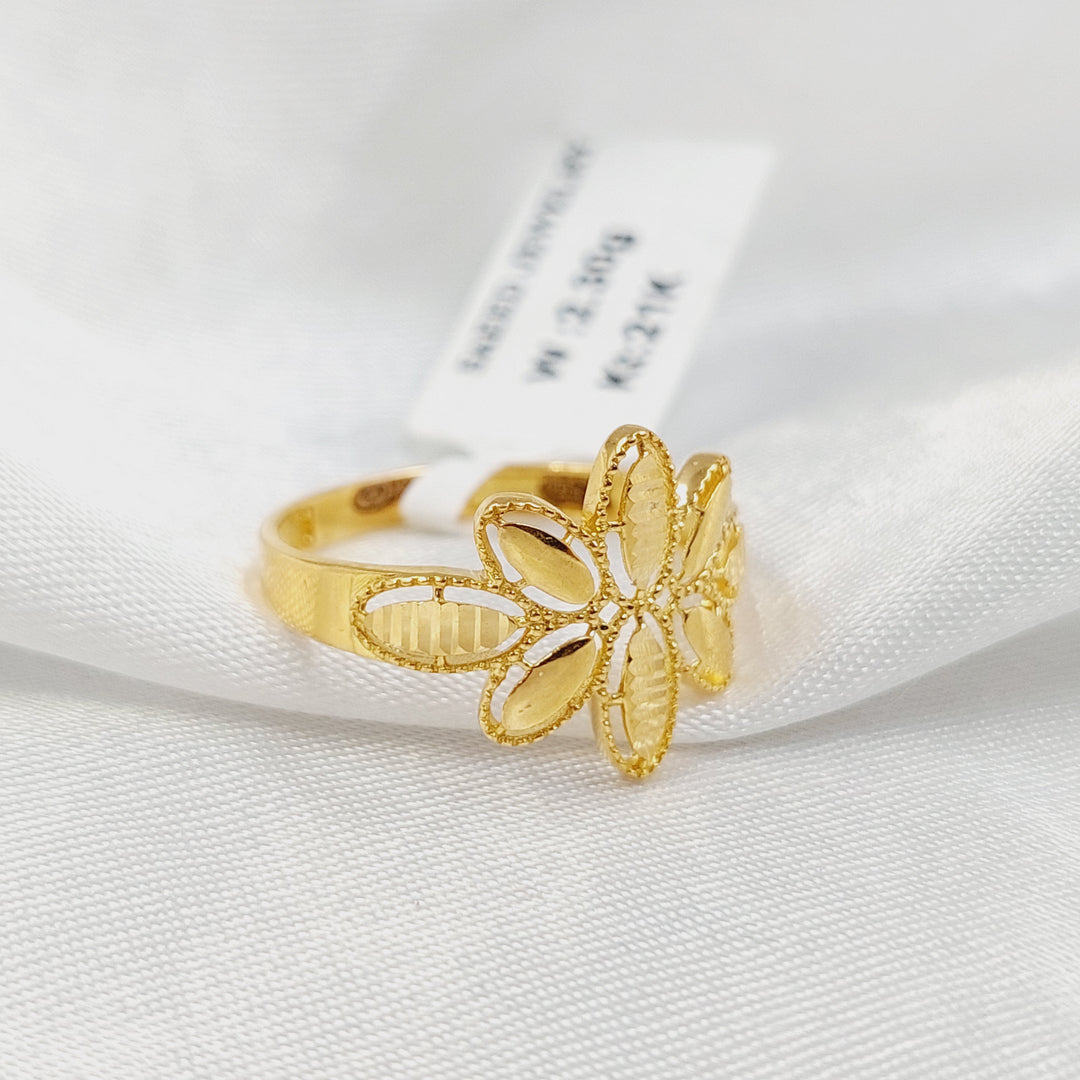 21K خاتم وردة-مجوهرات الشيخ سعيد-Saeed Jewelry 