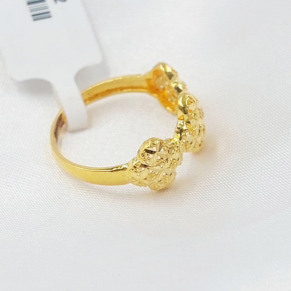 Rose Ring Made of 21K Gold by Saeed Jewelry 