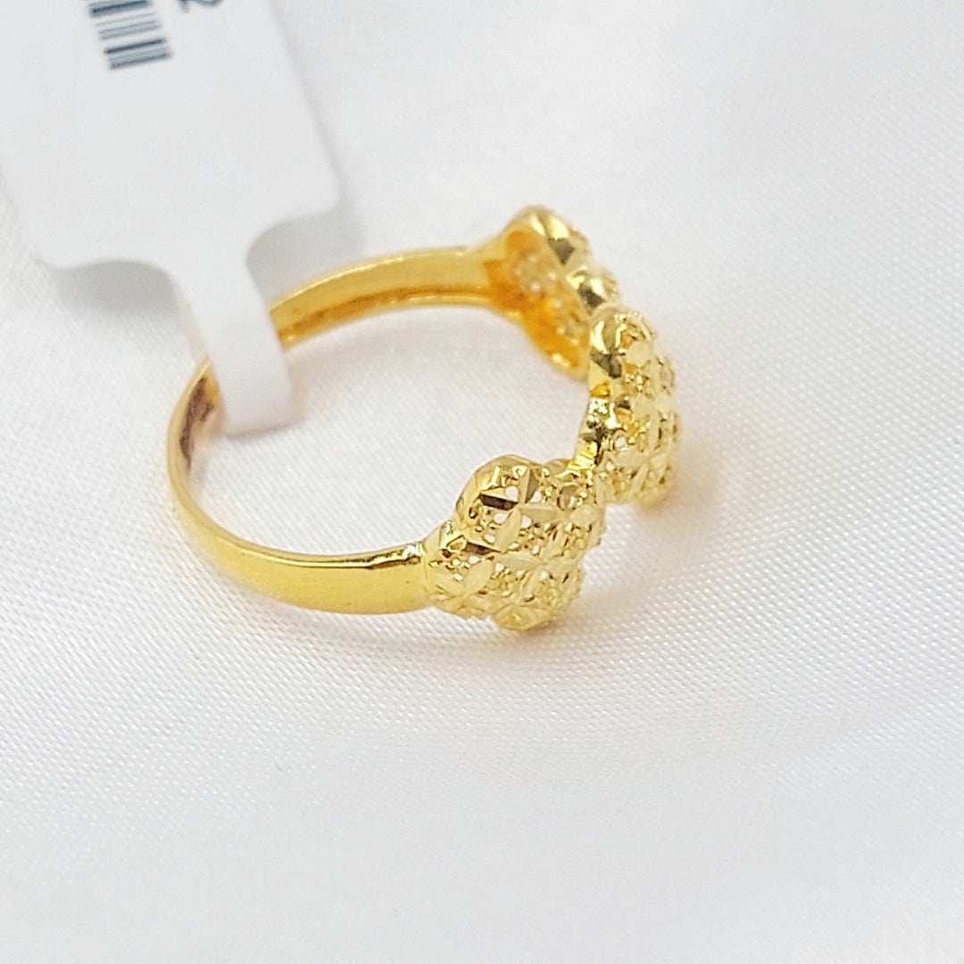 Rose Ring Made of 21K Gold by Saeed Jewelry 