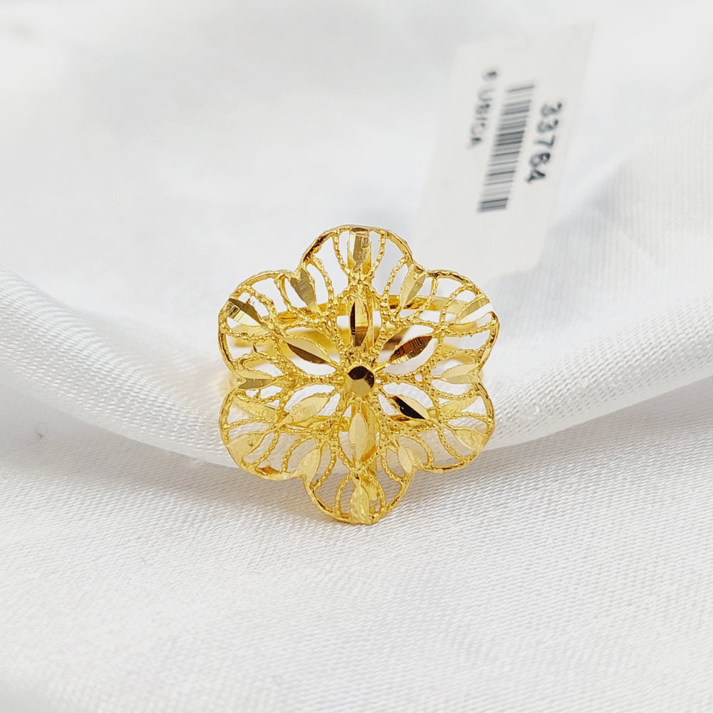 21K خاتم وردة-مجوهرات الشيخ سعيد-Saeed Jewelry 