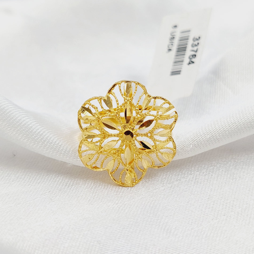 21K خاتم وردة-مجوهرات الشيخ سعيد-Saeed Jewelry 