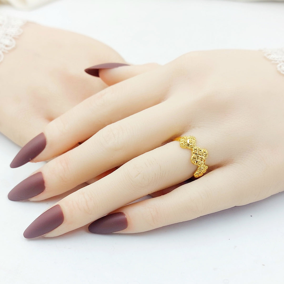 Rose Ring Made of 21K Gold by Saeed Jewelry 